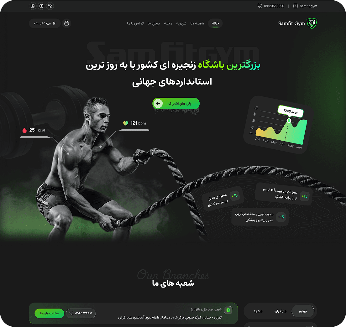 سایت مجموعه باشگاه های سام فیت